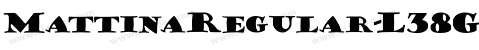 MattinaRegular-L38G5字体转换