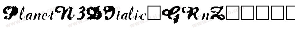 PlanetN3DItalic-GRnZ字体转换