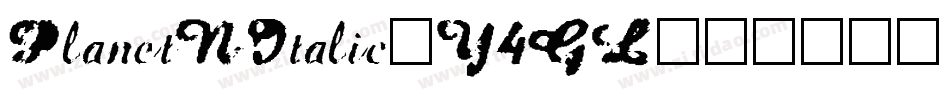 PlanetNItalic-Y4GL字体转换
