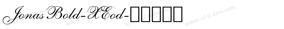 JonasBold-XEod字体转换