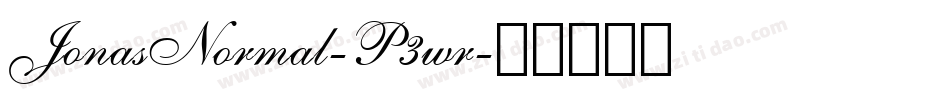 JonasNormal-P3wr字体转换