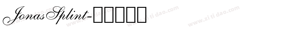 JonasSplint字体转换