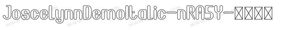 JoscelynnDemoItalic-nRA5Y字体转换