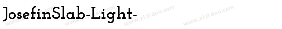 JosefinSlab-Light字体转换