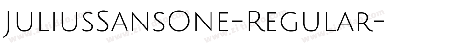 JuliusSansOne-Regular字体转换