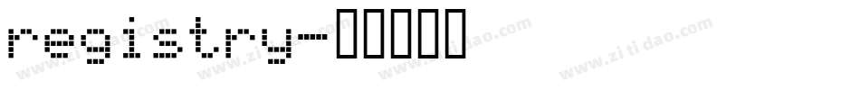 registry字体转换
