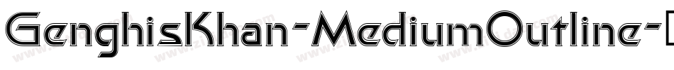 GenghisKhan-MediumOutline字体转换