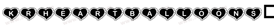 KrHeartBalloons-GZ2D字体转换