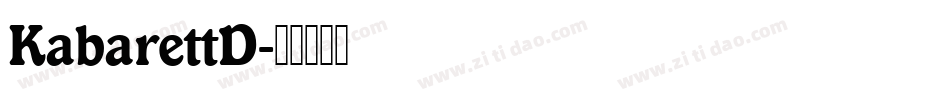 KabarettD字体转换