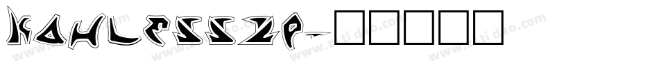 Kahless2p字体转换