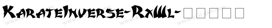 KarateInverse-RxWl字体转换