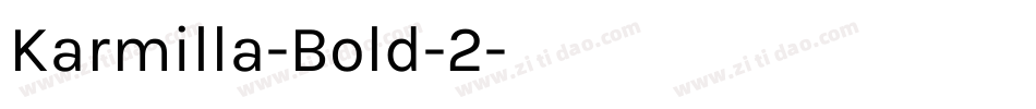 Karmilla-Bold-2字体转换
