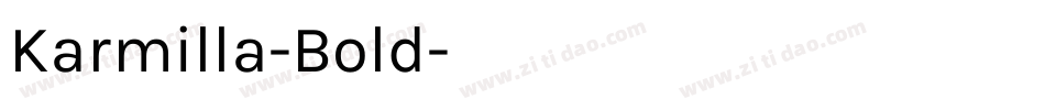 Karmilla-Bold字体转换