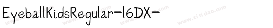 EyeballKidsRegular-l6DX字体转换
