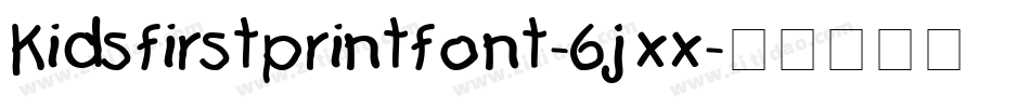 Kidsfirstprintfont-6jxx字体转换