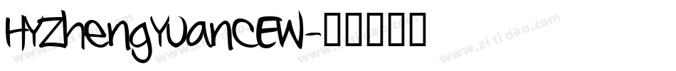 HYZhengYuanCEW字体转换