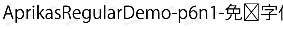AprikasRegularDemo-p6n1字体转换
