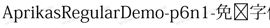 AprikasRegularDemo-p6n1字体转换