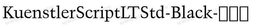 KuenstlerScriptLTStd-Black字体转换