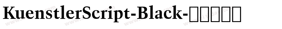 KuenstlerScript-Black字体转换