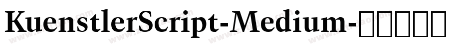 KuenstlerScript-Medium字体转换