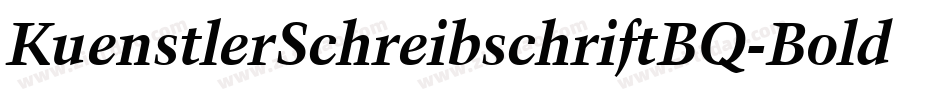 KuenstlerSchreibschriftBQ-Bold字体转换