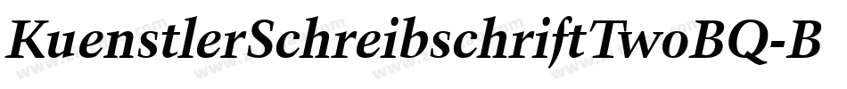 KuenstlerSchreibschriftTwoBQ-Bold字体转换
