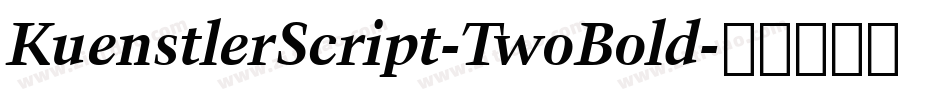 KuenstlerScript-TwoBold字体转换