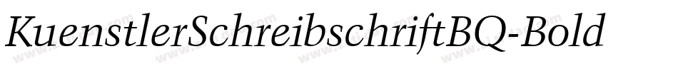 KuenstlerSchreibschriftBQ-Bold字体转换