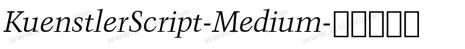 KuenstlerScript-Medium字体转换