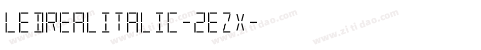 LedRealItalic-2EzX字体转换