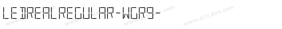 LedRealRegular-wGr9字体转换