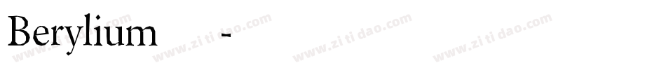 Berylium手机版字体转换