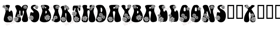 LmsBirthdayBalloons-9X27字体转换