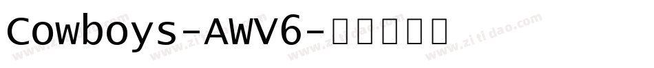 Cowboys-AWV6字体转换