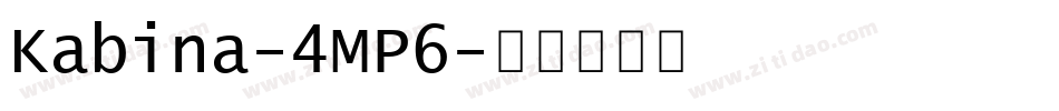 Kabina-4MP6字体转换