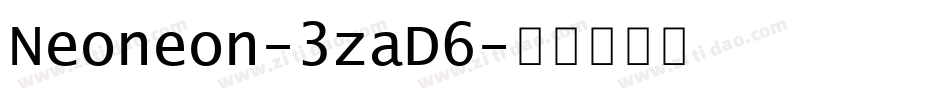 Neoneon-3zaD6字体转换