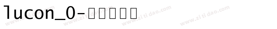 lucon_0字体转换