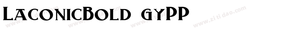 LaconicBold-gyPP字体转换