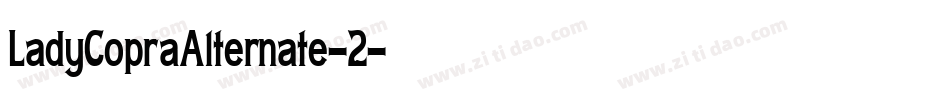 LadyCopraAlternate-2字体转换