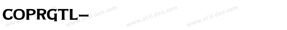 COPRGTL字体转换