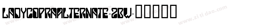 LadyCopraAlternate-2BW字体转换