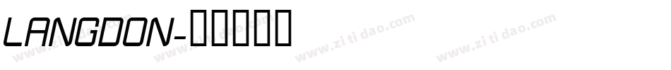 LANGDON字体转换