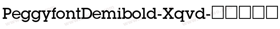 PeggyfontDemibold-Xqvd字体转换