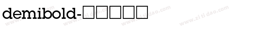 demibold字体转换