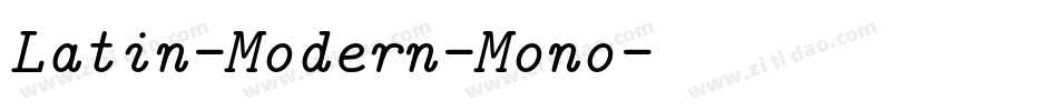 Latin-Modern-Mono字体转换