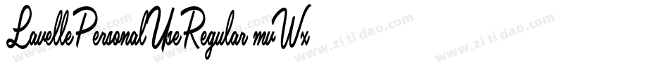 LavellePersonalUseRegular-mvWx字体转换