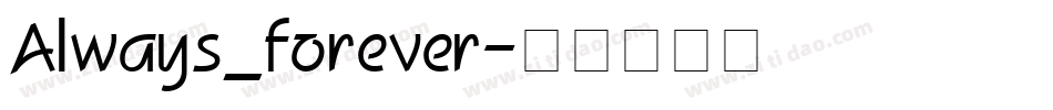 Always_forever字体转换