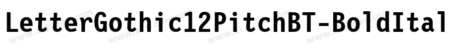 LetterGothic12PitchBT-BoldItal字体转换