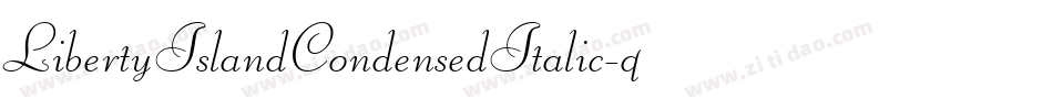 LibertyIslandCondensedItalic-qOz1字体转换
